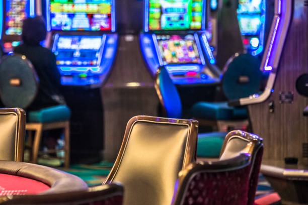 Blackjack cards and chips on table